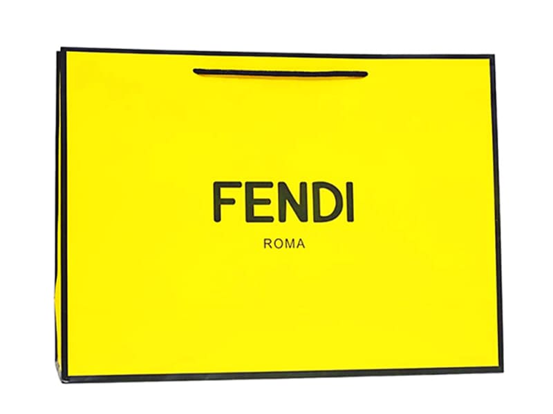 Túi giấy mỹ thuật màu vàng - thương hiệu Fendi